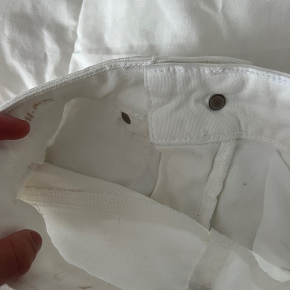 AE Stretch High-Waisted Perfect Denim Mini Skirt WHITE SIZE 00 - Picture 13 of 14